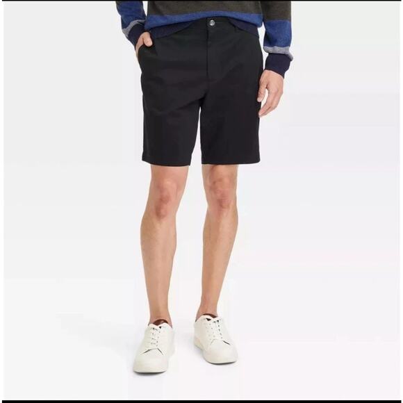 Goodfellow & Co. The Every Wear Flat Front Shorts 9" Inseam Black Mens 42 NWT - Picture 1 of 3
